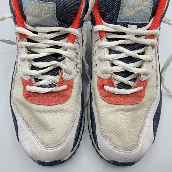 Nike Air Max 90 Denim White Red Blue DJ5170-100 Mens Size 9.5 main image 10